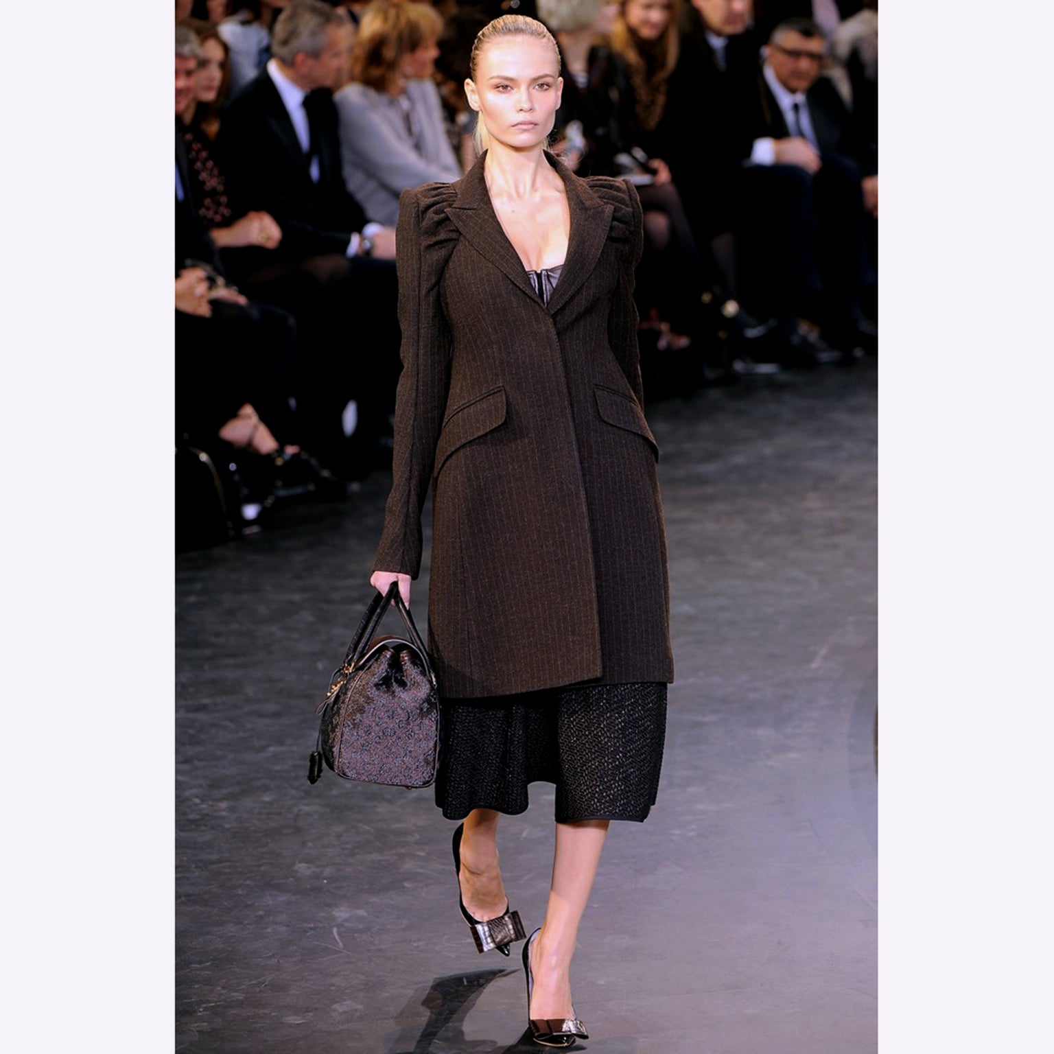 Marc Jacobs Louis Vuitton 2010 Runway Deadstock Gray Pinstripe