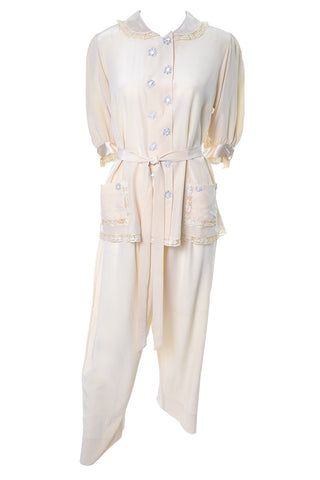 Vintage silk pajamas Saks Fifth Avenue Soie