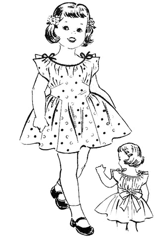Anne Adams 4766 Vintage Childs Dress Mail Order Sewing Pattern