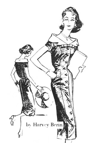 1958 Spadea 1310 Designer Dress Sewing Pattern by Harvey Berin