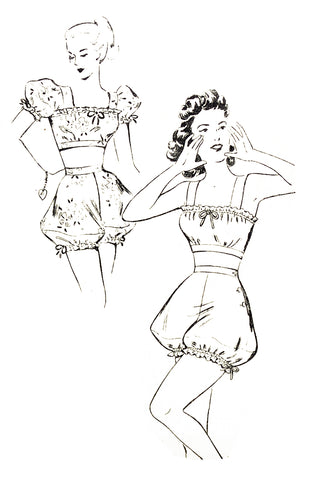 1940s Chicago Tribune Mail order 2238 Bloomers playsuit Pattern 