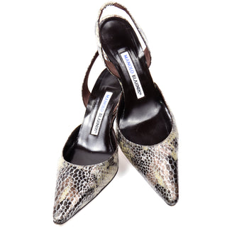 36.5 Manolo Blahnik Carolyne Slingback Shoes heels