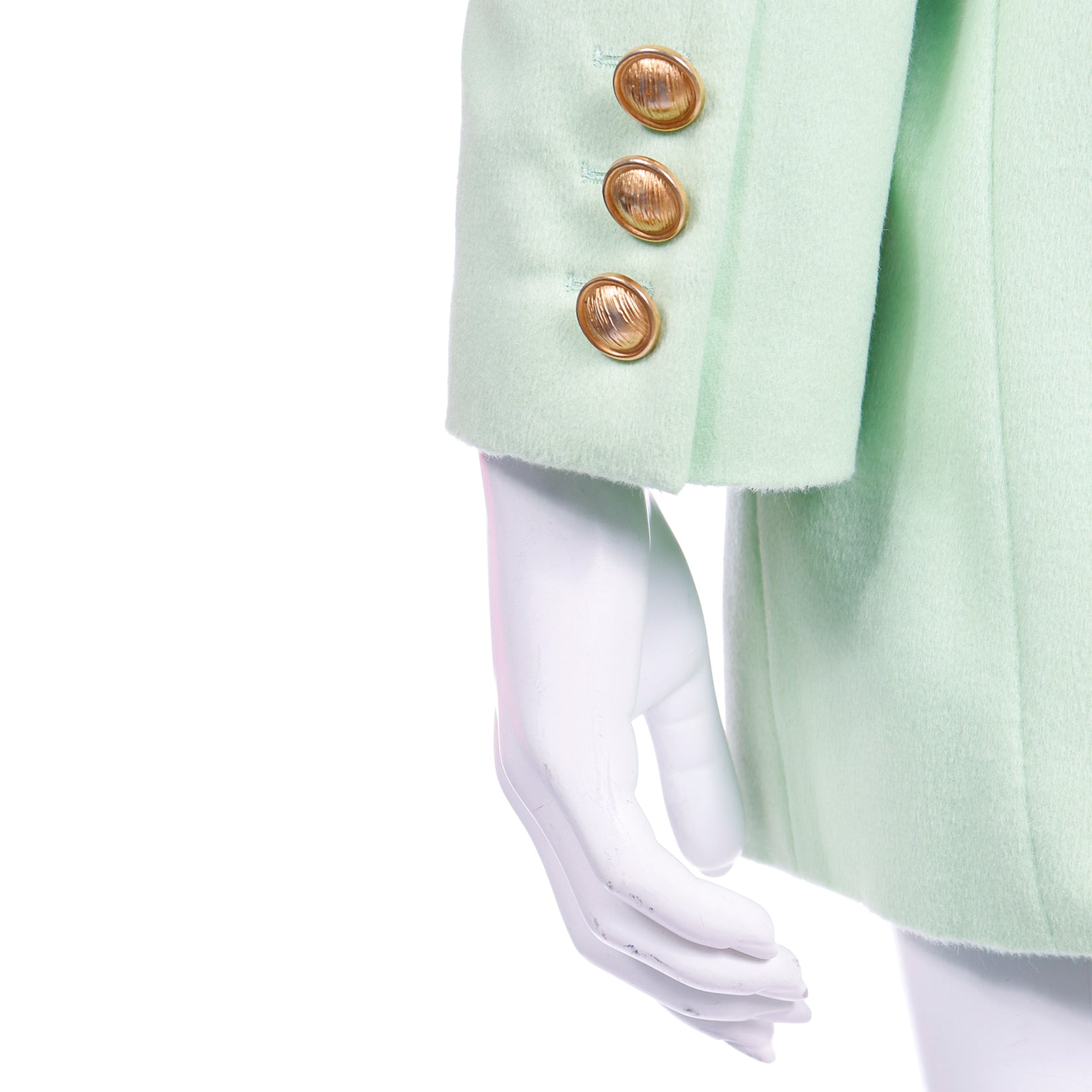 Vintage Margaretha Ley Escada Green Double Breasted Blazer Jacket