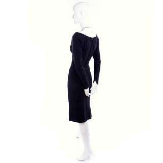 1960's holiday cocktail dress with rhinestone choker and cage