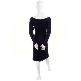 Black Long Sleeve vintage cocktail dress from 1960's