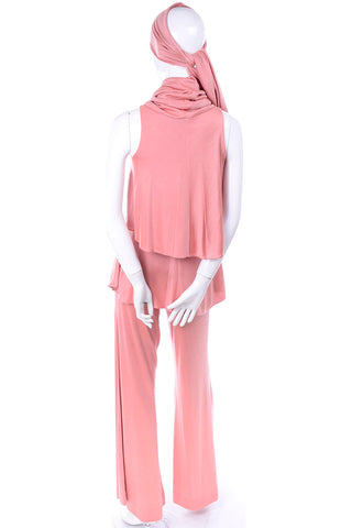 Adri Mary Adrienne Steckling Coen Pink Vintage Outfit W Pants Top & Scarf