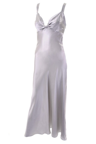 Mary Green luxury sleepwear vintage gray silk nightgown