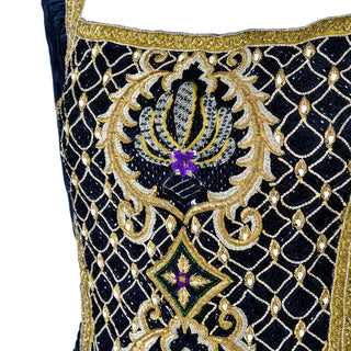 Metallic Embroidery Mary McFadden Couture Vintage Dress