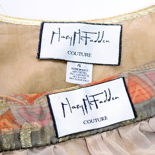 1970's Mary McFadden Couture Label