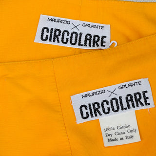 1990s Maurizio Galante Circolare Marigold Cutwork Skirt & Crop Top 8