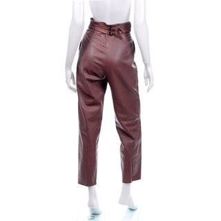 1980s Colored Leather Pants Size 6