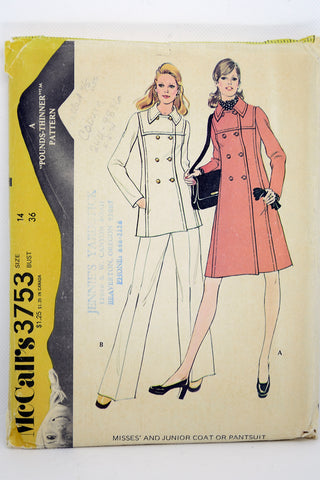 McCall's 3753 Vintage Coat pants pattern