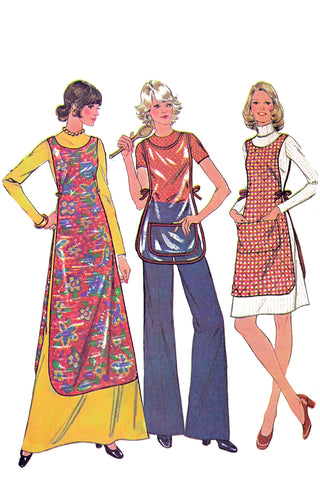 McCalls 3845 Vintage 1973 Apron Smock Tunic Sewing Pattern