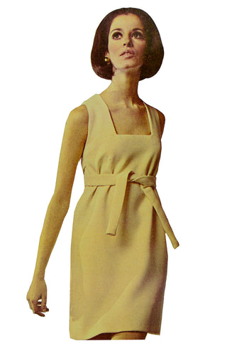 1966 Vintage McCalls 1033 Jacques Tiffeau Designer Dress Pattern
