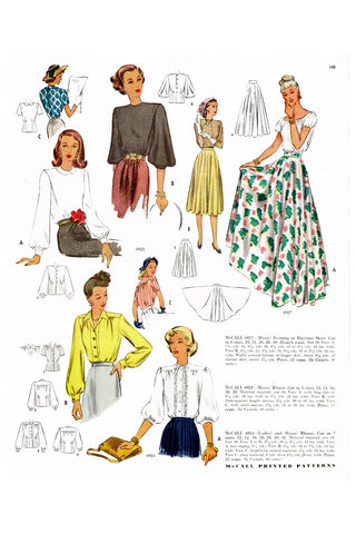 1940s McCall 6927 Vintage Skirt Pattern in catalog