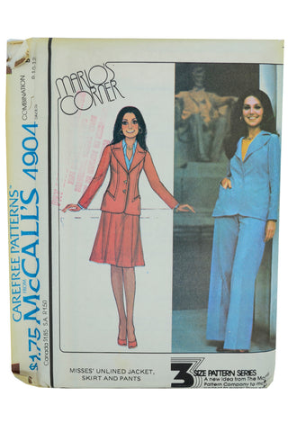 McCalls 4904 Pantsuit & Skirt Suit Pattern 1970s