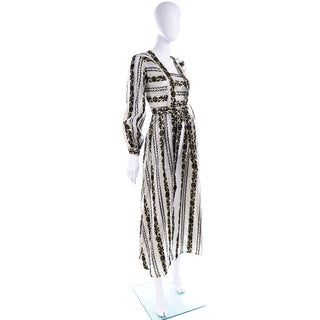 1960s Vintage Gold Silver Black Metallic Evening Dress Over Dress Outfit