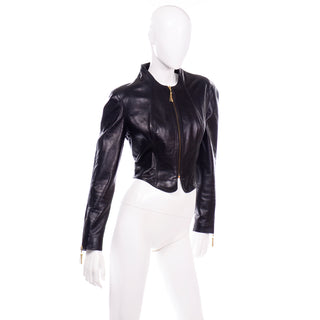 1980s Michael Hoban North Beach Leather Vintage Black Jacket
