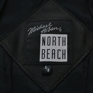 Michael Hoban North Beach Vintage Leather Jacket Striped