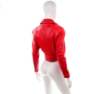 Michael Hoban North Beach Leather Vintage Bomber Red Jacket