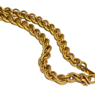1960s Miriam Haskell Signed Vintage Chunky Chain Link Necklace