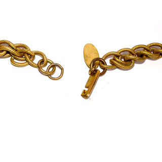 1960s Miriam Haskell Signed Vintage Chunky Chain Link Necklace