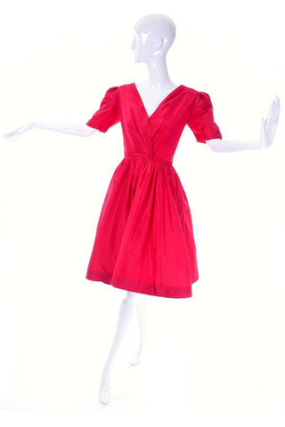 Miss O vintage red silk party dress