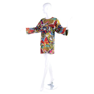 Vintage Missoni Butterfly Sweater or Mini Dress in a Linen Cotton Blend