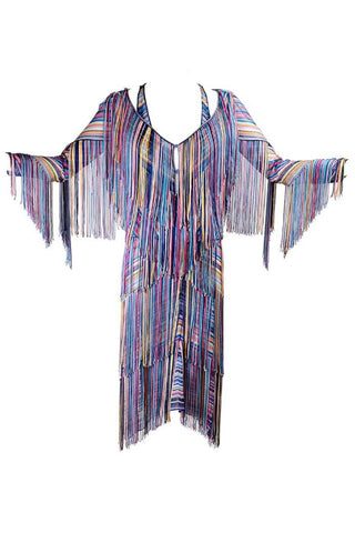 1990's Rainbow Fringe Jacket and Matching Dress