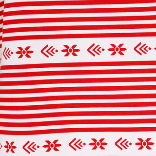 Fall / Winter 2015 Miu Miu Red & White Print Cotton Long Sleeve Runway Shirt