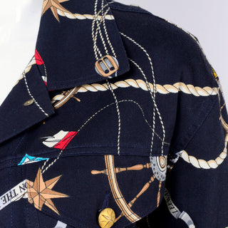 Vintage ship novelty naval outfit with nautical imagery
