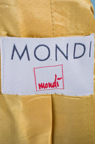 Mondi mustard plaid vintage blazer with suede elbow patches - Dressing Vintage