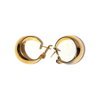Monet Vintage Gold Tone Pierced Hoop Earrings