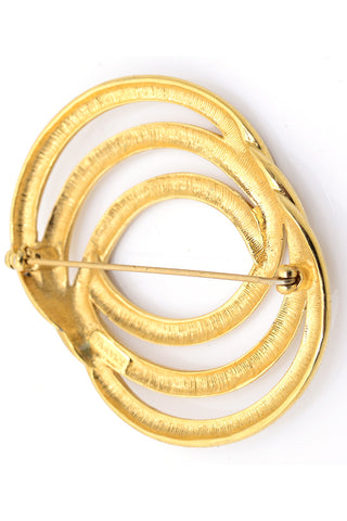Monet gold vintage circle pin brooch