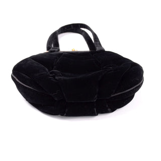 Morris Moskowitz Vintage Black Velvet Evening Bag purse