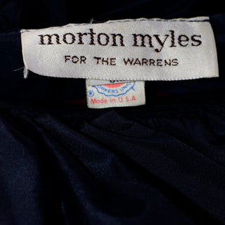 1980s Morton Myles Vintage Taffeta Party Dress With Ruffles