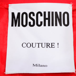 Moschino Couture Shop Stop Sign Red & White Sequin Runway Crop Top 6
