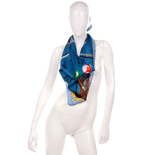 Moschino vintage novelty pool table scarf