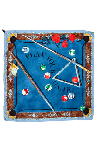 Moschino Play Your Game vintage silk scarf