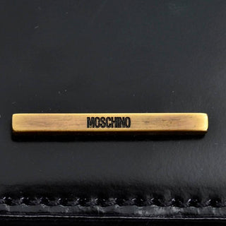 Black Leather Moschino Handbag