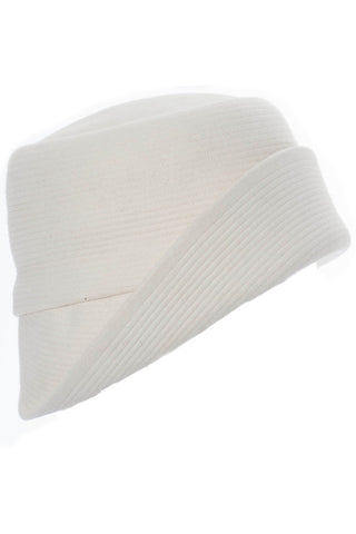 Vintage Mr John I Magnin white 1960s hat - Dressing Vintage