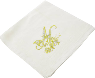 Vintage Madeira Monogrammed Handkerchief Initial N Never Used - Dressing Vintage