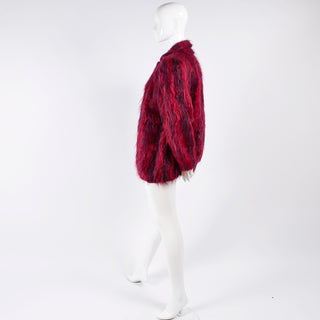 Vintage Red Mohair Hand Woven Jacket Oregon
