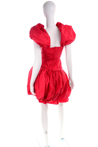 1980s Neiman Marcus Vintage Red Dress Evening Dress