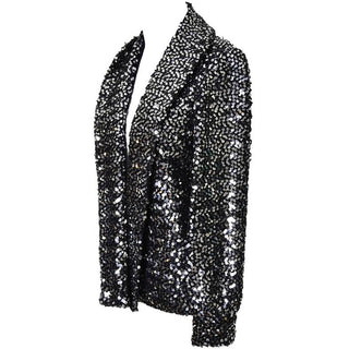 Vintage I Magnin silver sequin blazer jacket