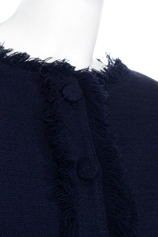 Valentino Midnight Blue Black Jacket & Skirt Suit w Original Tags
