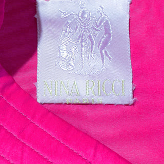 1980s Nina Ricci Paris Hot Pink Satin Oversized Jacket or Evening Dress 