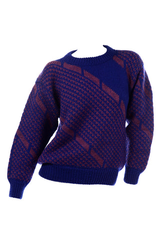 Nomad Vegetable Dyed Purple Wool Sweater