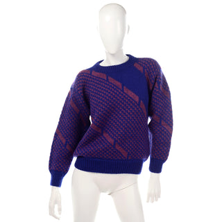 Vintage Natural Dye blue wool knit sweater