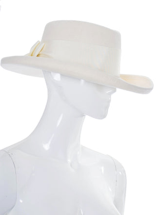 Vintage Nordstrom Mint condition Winter white wool felt cowboy hat - Dressing Vintage